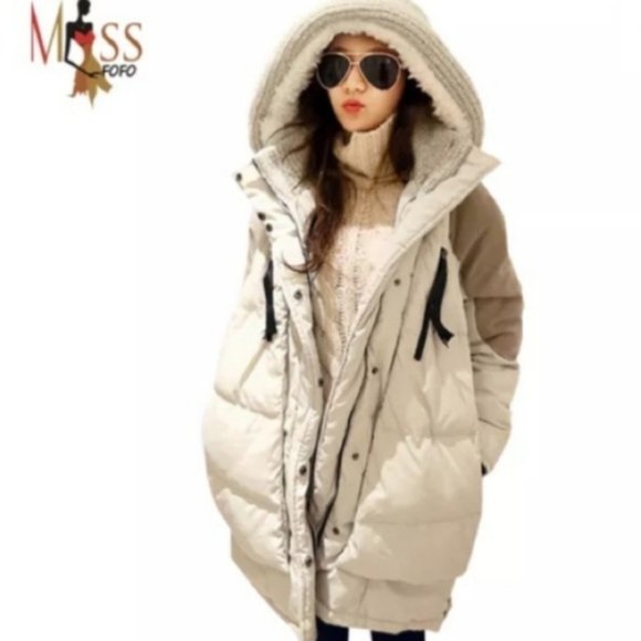 Miss Fofo Jackets & Blazers - So warm! NWT Miss Fofo of Mohanshi Tan Quilted Down-Filled Puffer Coat S…